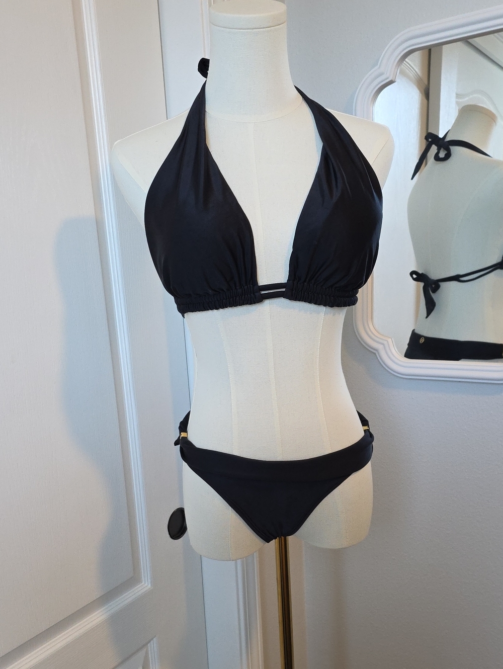 Vix Black Halter Bikini Set